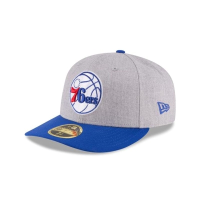 Sapca New Era Philadelphia 76ers NBA Heather Low Profile 59FIFTY Fitted - Gri